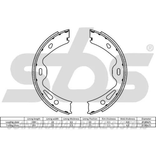 Sada brzd. čeľustí parkov. brzdy 18492747866 /SBS/ - obr. 1