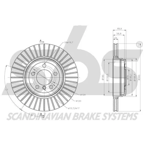 Brzdový kotúč 1815201579 /SBS/ - obr. 2