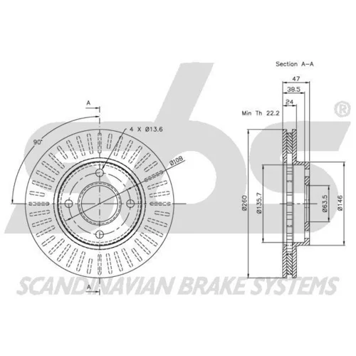 Brzdový kotúč 1815202533 /SBS/ - obr. 2