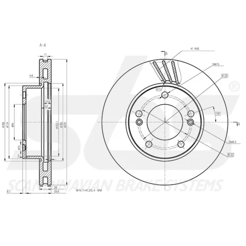 Brzdový kotúč 1815315705 /SBS/ - obr. 2