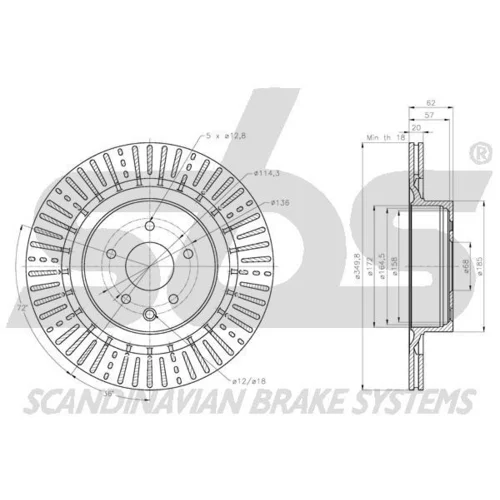 Brzdový kotúč 1815202293 /SBS/ - obr. 2