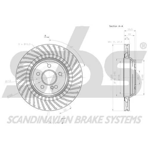 Brzdový kotúč 18152033120 /SBS/ - obr. 2
