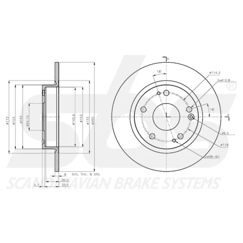 Brzdový kotúč 1815312676 /SBS/ - obr. 2