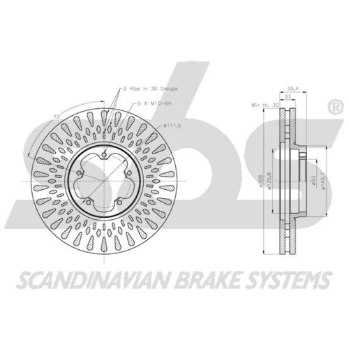 Brzdový kotúč 1815202593 /SBS/ - obr. 2