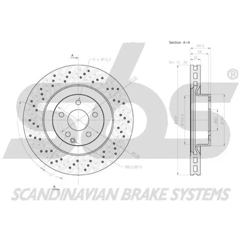 Brzdový kotúč 18153133118 /SBS/ - obr. 2
