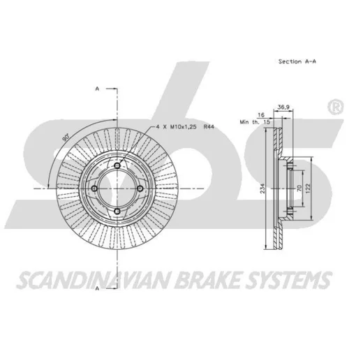 Brzdový kotúč 1815205110 /SBS/ - obr. 2