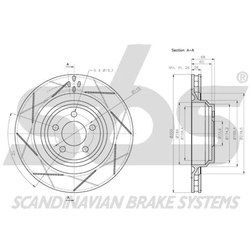 Brzdový kotúč 1815209321 /SBS/ - obr. 2