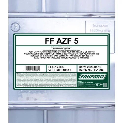 Olej do prevodovky SCT - MANNOL FF8612-IBC (SCT Mannol) - obr. 1