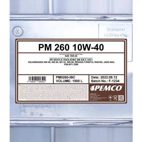 Motorový olej SCT - MANNOL PM0260-IBC (SCT Mannol) - obr. 1
