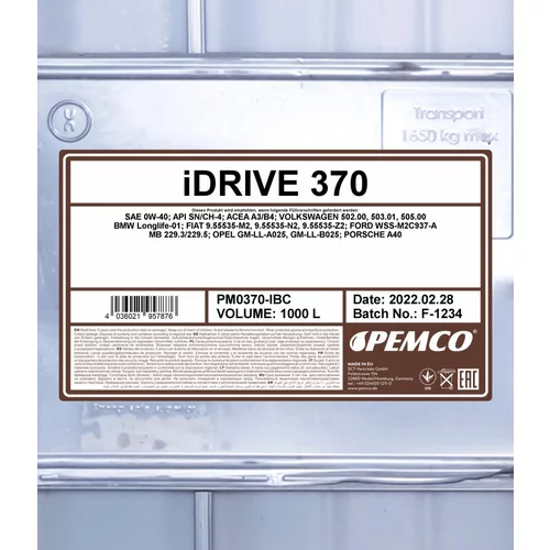Motorový olej SCT - MANNOL PM0370-IBC (SCT Mannol) - obr. 1