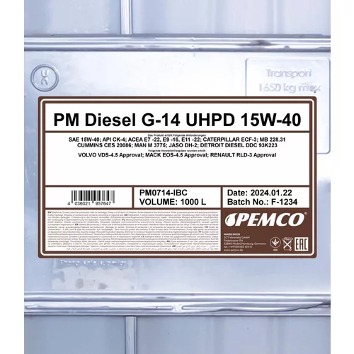 Motorový olej SCT - MANNOL PM0714-IBC (SCT Mannol) - obr. 1