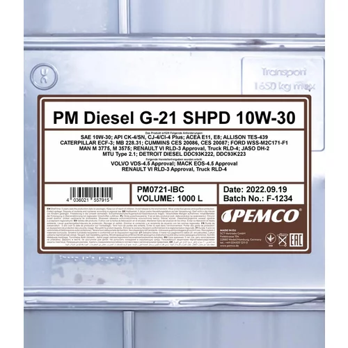 Motorový olej SCT - MANNOL PM0721-IBC (SCT Mannol) - obr. 1