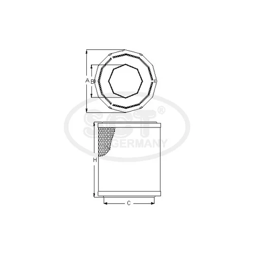 Vzduchový filter SCT - MANNOL SB 075