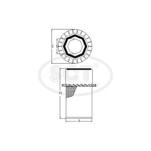 Vzduchový filter SCT - MANNOL SB 3150