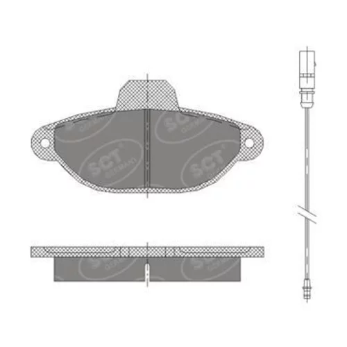 Sada brzdových platničiek kotúčovej brzdy SCT - MANNOL SP 414 PR