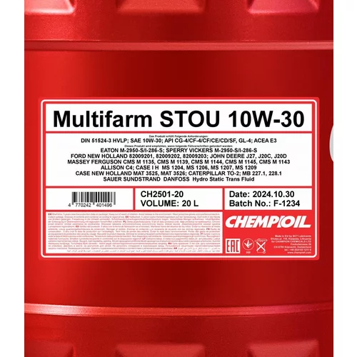 Motorový olej SCT - MANNOL CH2501-20 (SCT Mannol) - obr. 1