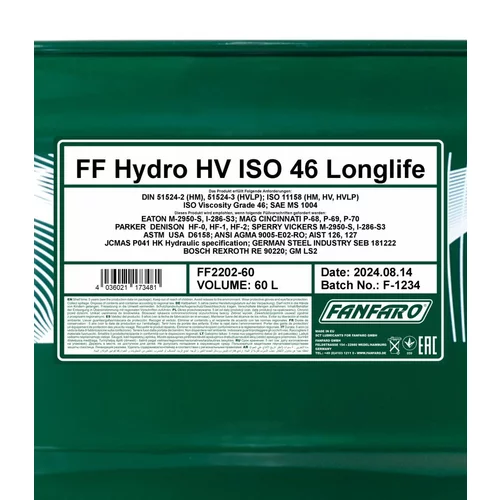 Hydraulický olej SCT - MANNOL FF2202-60 (SCT Mannol) - obr. 1