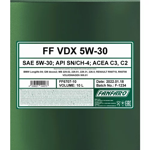 Motorový olej SCT - MANNOL FF6707-10 (SCT Mannol) - obr. 1