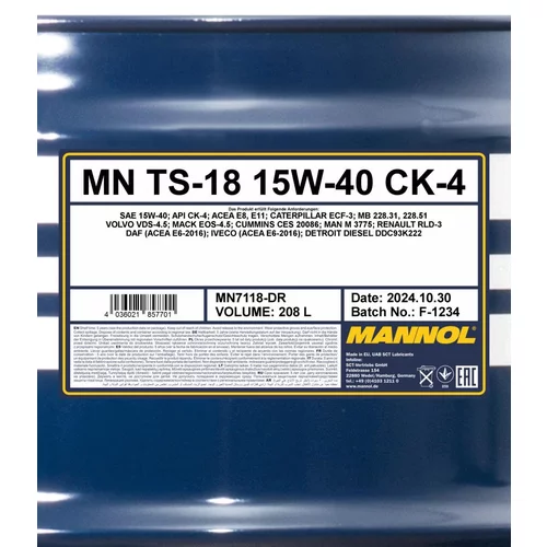 Motorový olej SCT - MANNOL MN7118-DR (SCT Mannol) - obr. 1