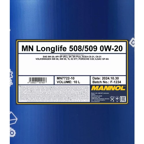 Motorový olej SCT - MANNOL MN7722-10 (SCT Mannol) - obr. 1