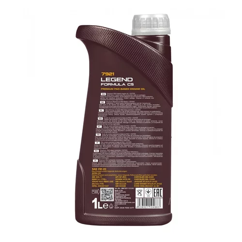 Motorový olej MANNOL 7921 LEGEND FORMULA C5 0W-20 1L (SCT Mannol) - obr. 1