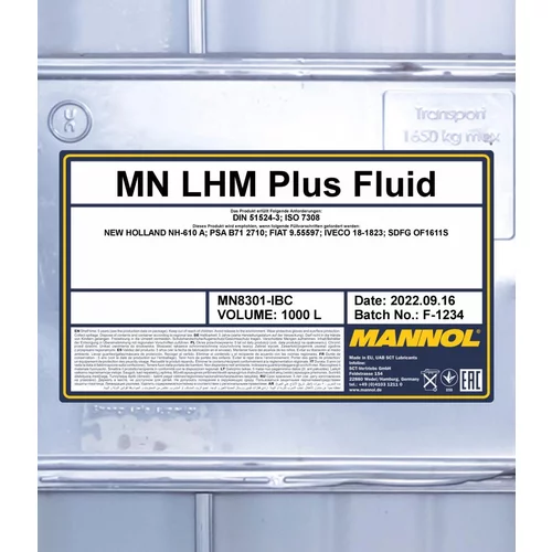 Brzdová kvapalina SCT - MANNOL MN8301-IBC 1000L (SCT Mannol) - obr. 1