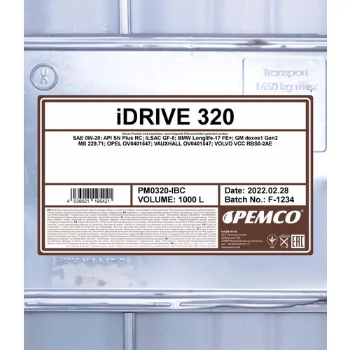 Motorový olej SCT - MANNOL PM0320-IBC (SCT Mannol) - obr. 1