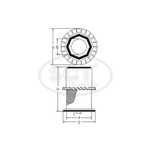 Vzduchový filter SCT - MANNOL SB 3178 (SCT Mannol)
