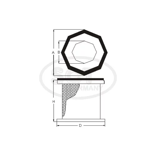 Vzduchový filter SCT - MANNOL SB 3224
