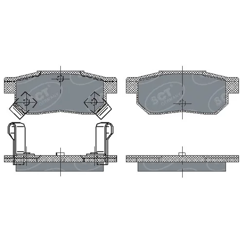 Sada brzdových platničiek kotúčovej brzdy SCT - MANNOL SP 195 PR