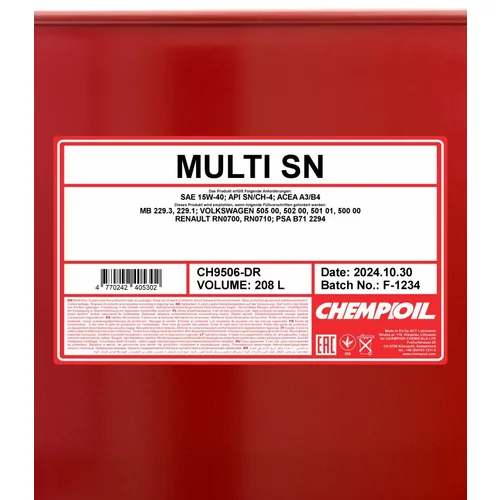 Motorový olej SCT - MANNOL CH9506-DR (SCT Mannol) - obr. 1