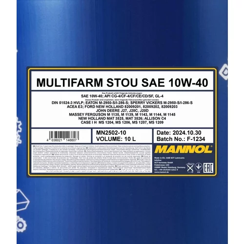 Motorový olej SCT - MANNOL MN2502-10 (SCT Mannol) - obr. 1
