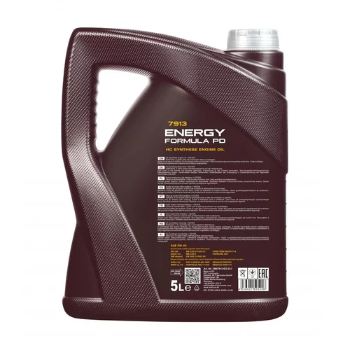 Motorový olej MANNOL 7913 ENERGY FORMULA PD 5W-40 5L (SCT Mannol) - obr. 1