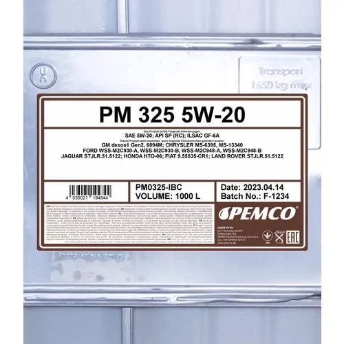 Motorový olej SCT - MANNOL PM0325-IBC (SCT Mannol) - obr. 1