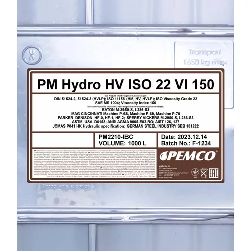 Hydraulický olej SCT - MANNOL PM2210-IBC (SCT Mannol) - obr. 1