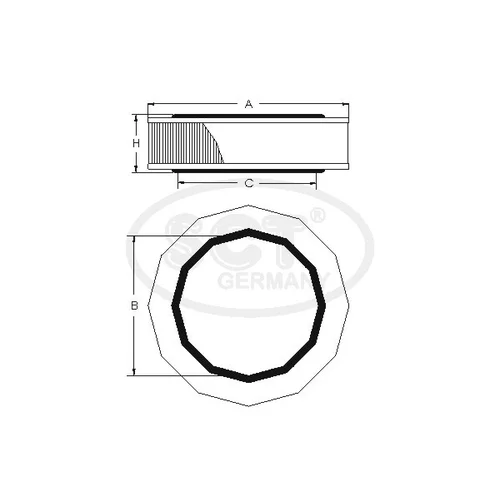 Vzduchový filter SCT - MANNOL SB 088