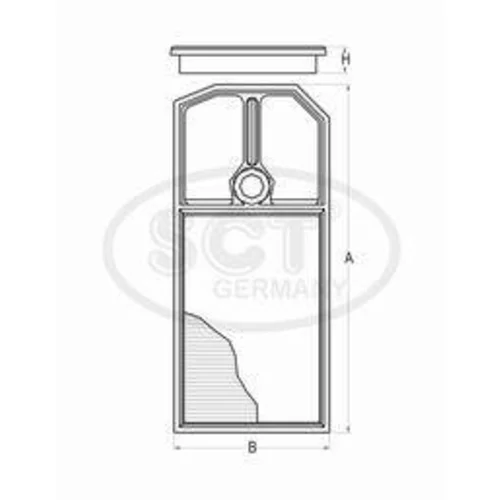 Vzduchový filter SCT - MANNOL SB 2313 (SCT Mannol) - obr. 2