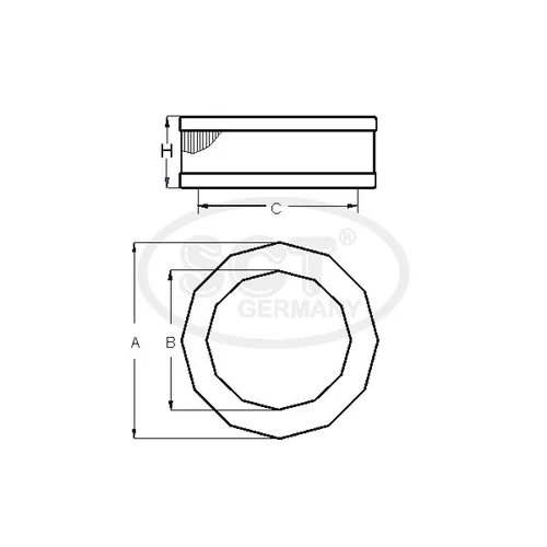 Vzduchový filter SCT - MANNOL SB 596
