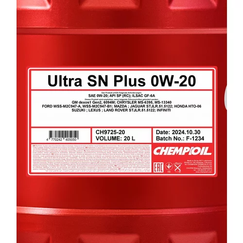 Motorový olej SCT - MANNOL CH9725-20 (SCT Mannol) - obr. 1