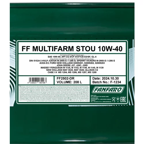 Motorový olej SCT - MANNOL FF2502-DR (SCT Mannol) - obr. 1