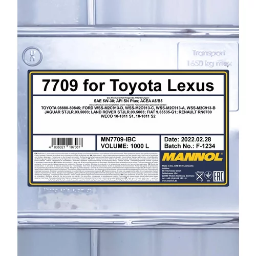Motorový olej SCT - MANNOL MN7709-IBC (SCT Mannol) - obr. 1