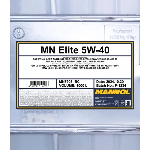 Motorový olej SCT - MANNOL MN7903-IBC (SCT Mannol) - obr. 1