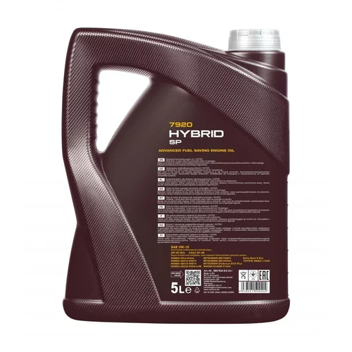 Motorový olej MANNOL 7920 HYBRID SP 0W-16 5L (SCT Mannol) - obr. 1