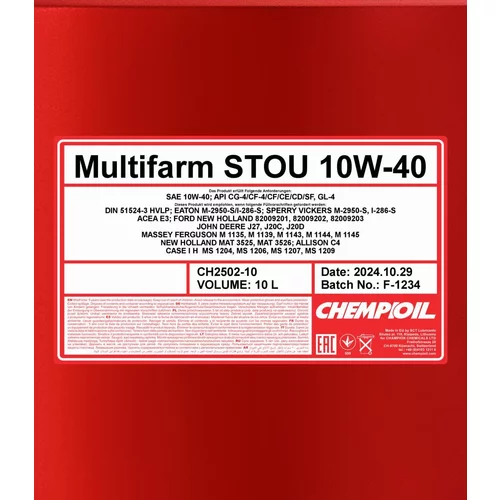 Motorový olej SCT - MANNOL CH2502-10 (SCT Mannol) - obr. 1
