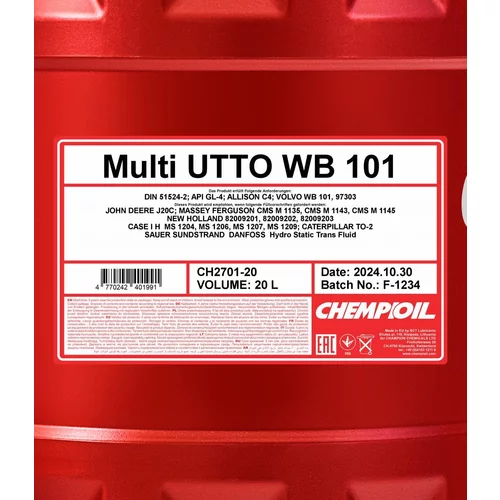 Motorový olej SCT - MANNOL CH2701-20 (SCT Mannol) - obr. 1