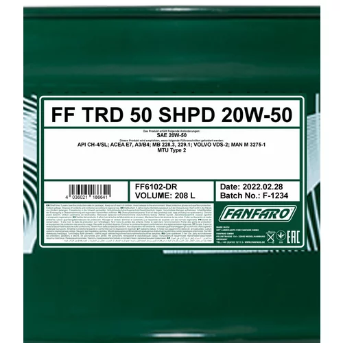 Motorový olej SCT - MANNOL FF6102-DR (SCT Mannol) - obr. 1