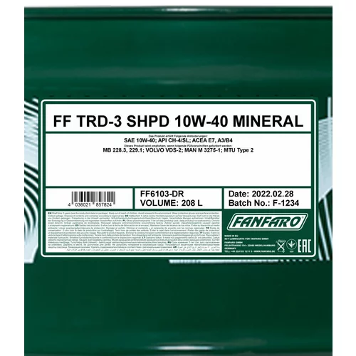 Motorový olej SCT - MANNOL FF6103-DR (SCT Mannol) - obr. 1