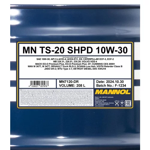 Motorový olej SCT - MANNOL MN7120-DR (SCT Mannol) - obr. 1