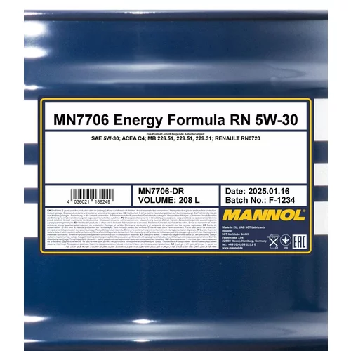 Motorový olej SCT - MANNOL MN7706-DR (SCT Mannol) - obr. 1