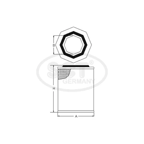 Vzduchový filter SCT - MANNOL SB 3188